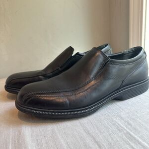 G.H. Bass Bass-Cam Black Leather Loafers Mens Size 12M Slip On Comfort
